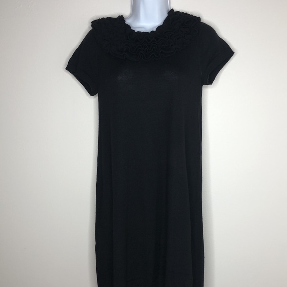 Susana Monaco Womens Black Extra Fine Merino Wool Sweater Dress - Picture 4 of 12